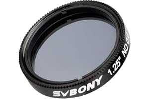 SVBONY SV139 Telescope Filter Moon Filter 1.25 inch 25 Percent Transmission Neutral Density Filter ND4 Neutral Density Filter