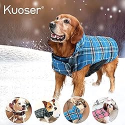 Kuoser Warm Dog Coat, Reversible Dog Jacket