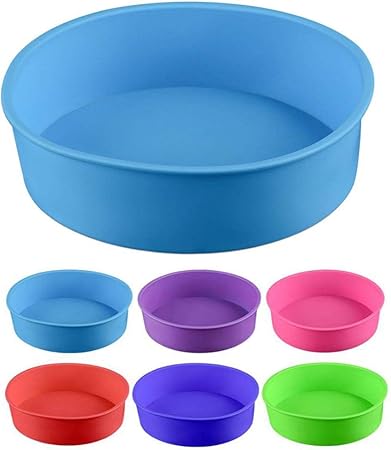 Kentop 1pcs Moule A Gateau Rond En Silicone O 17 Cm Amazon Co Uk Kitchen Home