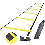 ASENVER Agility Ladder Training Ladder for Football Footwork Exercise Fitness with Carry Bag
