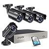 ZOSI 1080P Security Camera System with 1TB Hard Drive H.265+ 8CH 5MP Lite HD-TVI Video DVR Recorder with 4X HD 1920TVL…
