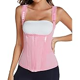 CAUSEY Mesh Tummy Control Vest for Women - 15 Steel Bones Waist Trainer,Breathable Gym Shaper Adjustable Straps & Gift Box