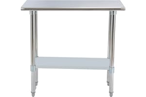 GUDESEN Stainless Steel Work Table w/Undershelf,36" x 18" inch Commercial Kitchen Work & Prep Table for for Restaurant, Home and Hotel.