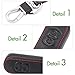9 moon® Leather Car Remote Key Holder Case Cover for Mazda 2 3 6 CX-5 CX-7 Black with Red Thread 2 Button