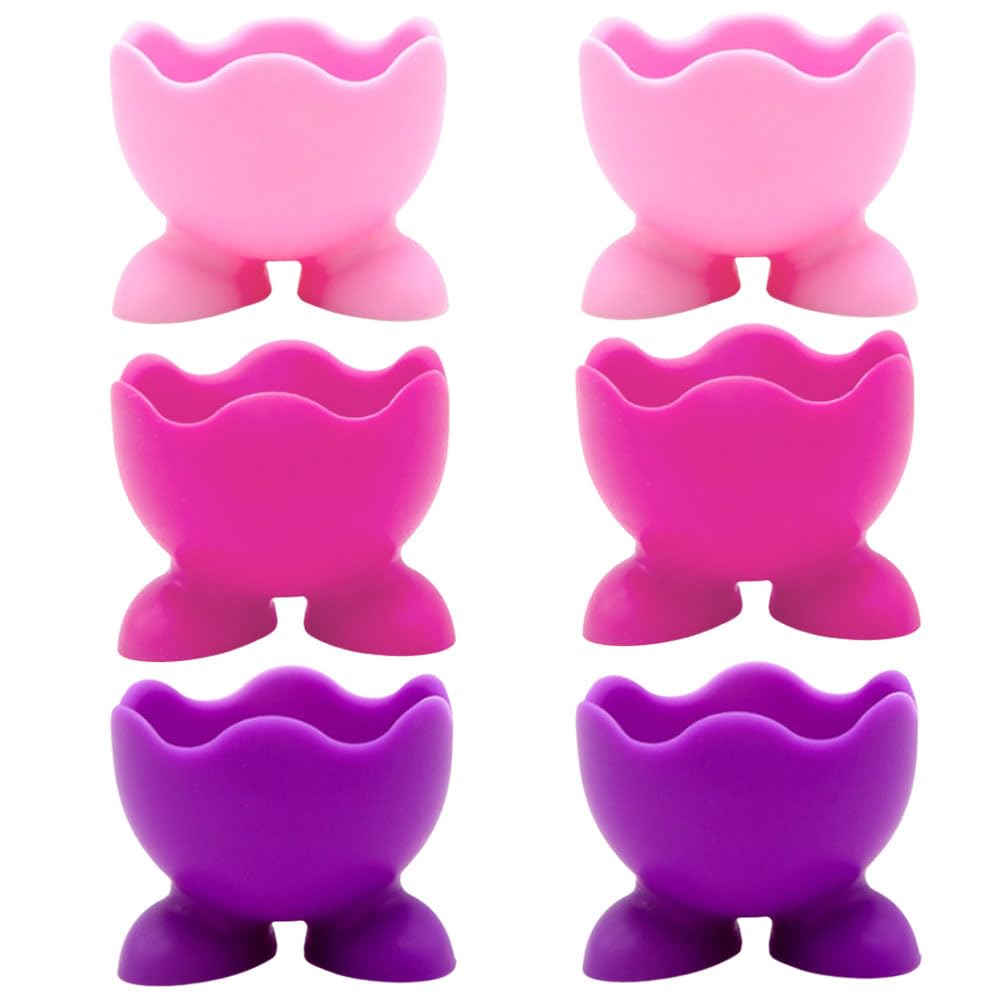 Egg Cups Boiled Egg Holder Kitchen Silicone Egg Cups Set Egg Cups Colorful for Kitchen Boiled Eggs Breakfast Stack and Egg Cups Holders (63, Grams)