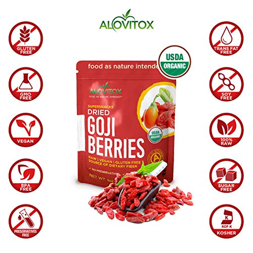 Alovitox Organic Goji Berries | Raw, Vegan, Gluten Free Super Snack | High in Plant Based Protein, Dietary Fiber… - Image 5