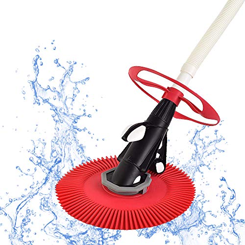 POOLWHALE Professional Automatic Swimming Pool Vacuum Cleaner,Powerful Suction That Clean Swimming Pool Debris,Cleans Floors,Walls and Steps,Suitable for Inground and Above Ground Pools (Red)