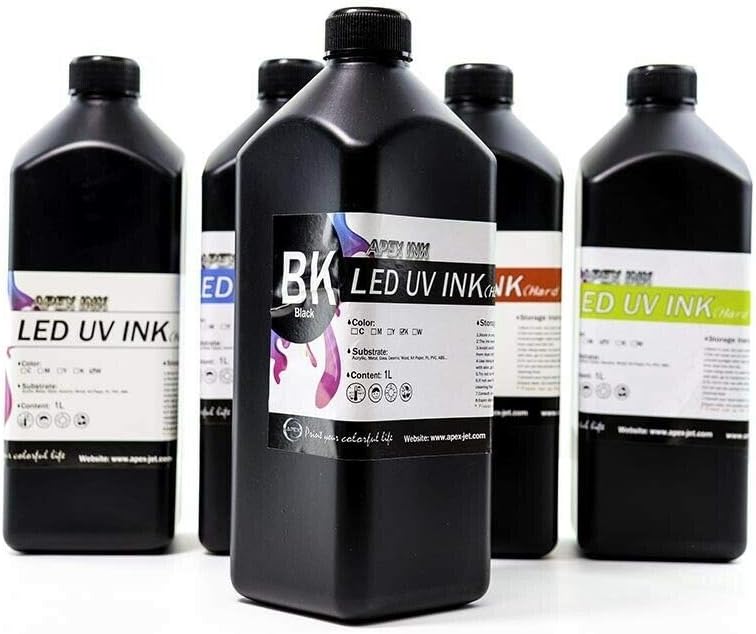 1 Litre LED UV Ink (Hard ink) for UV Printer Choose Colour (Black)