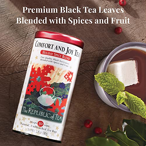 The Republic Of Tea Comfort And Joy Tea, Holiday Spice Blend, 50 Tea
