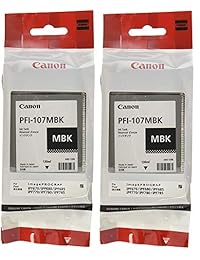 Canon 2-Pack PFI-107MBK 4.4 fl oz negro mate cartuchos de tinta por ces Imaging