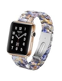 CSVK   Correa de resina para Apple Watch, 1.496 in, 1.575 in, compatible con iWatch Series 4 3 2 1, correa ligera e impermeable con hebilla de acero inoxidable, 38 mm