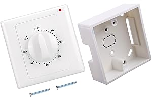 Mechanical Countdown Timer Switches Light Switches Socket Countdown Timer Control Interruptor for Bathroom Fan, Light Light