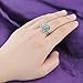 Mytys Black Band Rings for Women Silver Color Metal with Crystal Setting Eternity Ring Band NEW