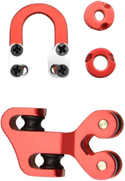 ZSHJG Compound Bow Accessories Kit Bowstring Cable Slide D Loop and Peep Sight 1/8" 3/16" Hole Size Bow Accessories Set (Red)