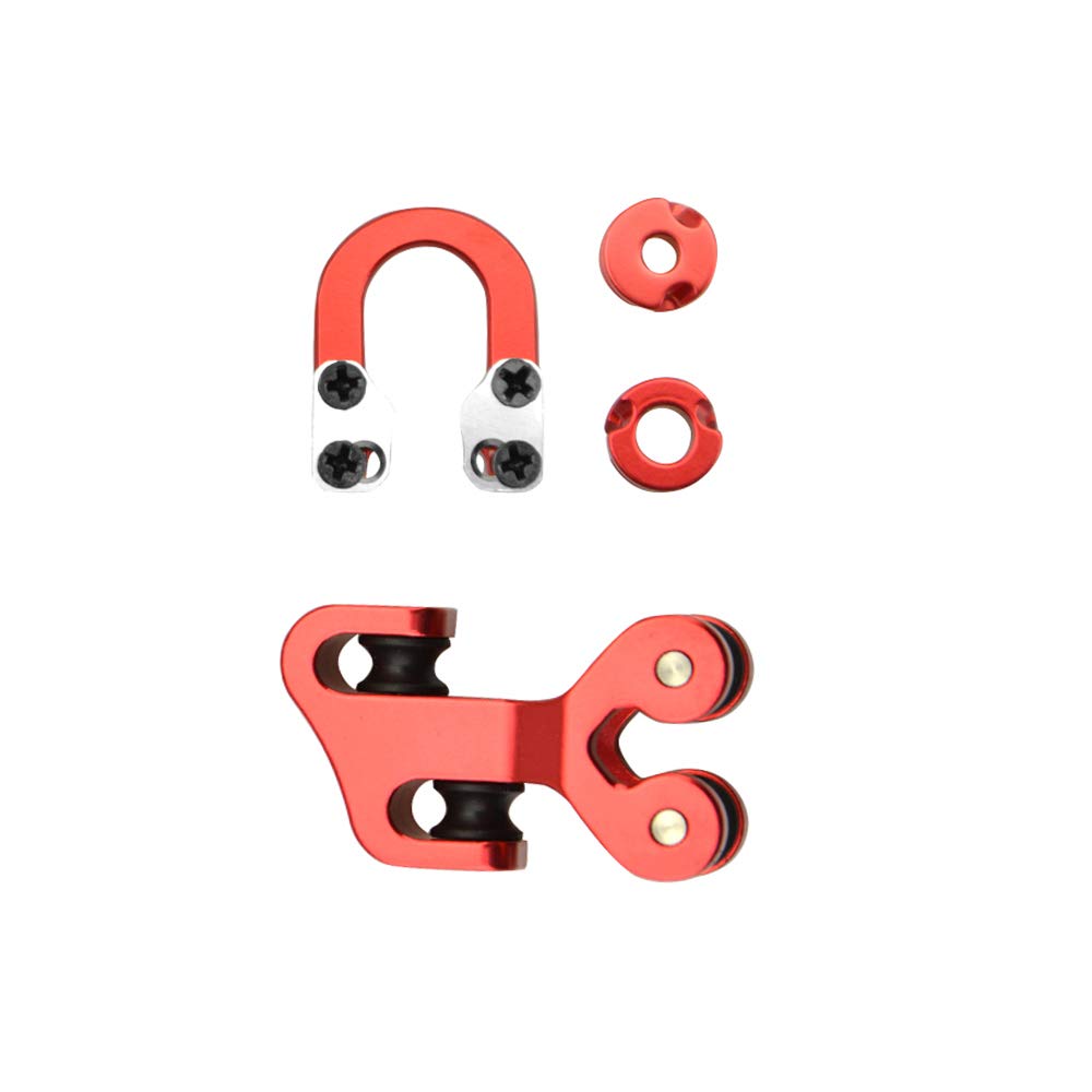 ZSHJG Compound Bow Accessories Kit Bowstring Cable Slide D Loop and Peep Sight 1/8" 3/16" Hole Size Bow Accessories Set (Red)
