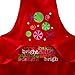 Gift Plus Red Holiday Christmas Apron Merry & Baking with Pocket