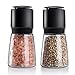 Salt and Pepper Grinder Set, Adjustable Coarseness Clear Glass Body Salt Mills Salt and Pepper Shakers by Seatore