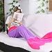 Maidream Mermaid Tail Blanket Upgraded Double-Layered Soft Cozy Fleece Warm Sleeping Bag with Necklace Gift for Kids and Teens(Ages 3-12) (Purple/Rose Red)