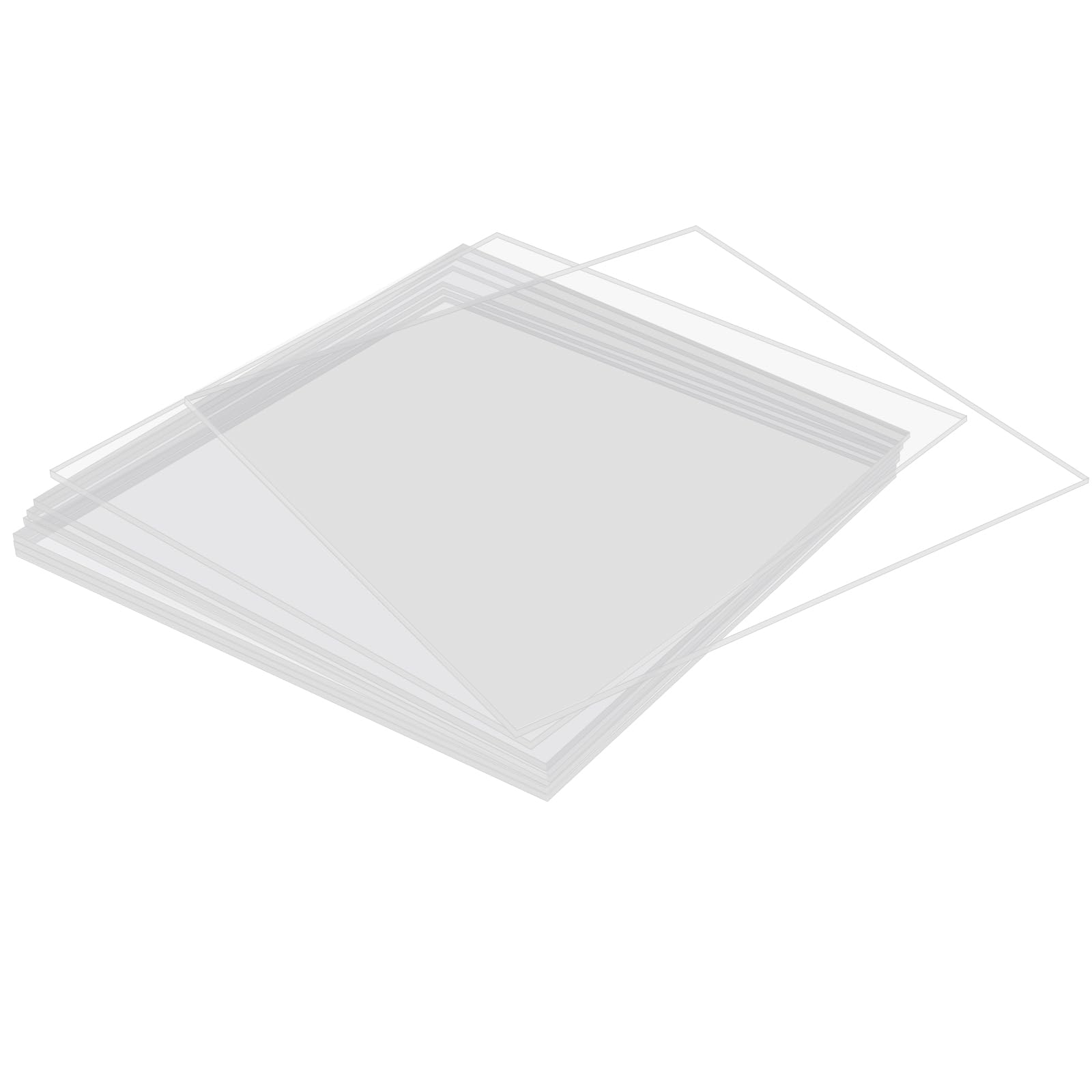 TAICHEUT 8PCS 300 x 300 x 3mm Clear Acrylic Sheets, Square Plastic Board for Picture Frame, Craft DIY, Printing