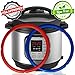 Silicone Sealing Rings for 5 qt or 6 qt Instant Pot Models- Color Coded Sweet and Savory Ring - No More Beef Smell in your cake. Includes Silicone Oven Mitts - 3 Pack Instant Pot Accessories