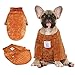 iChoue Pet Dog Winter Warm Sweater Knitted Clothes Turtleneck for French Bulldog Pug Boston Terrier Corduroy Cold Weather Pullover Coat Shirt - Coffee/Size L