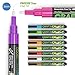 Crafty Croc Fine Tip Chalk Markers - (Precise 3mm Tip, 10 Neon Colors) - Erasable Dustless Liquid Chalk Ink Pens, Water-Based, Non-Toxic