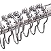 Wrenwane Premium Shower Curtain Hooks, 100% Stainless Steel, Polished Chrome, Set of 12 Rings