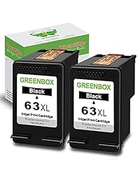 GREENBOX - Cartucho de tinta para HP Envy 4520 4516 Officejet 4650 3830 3831 4655 Deskjet 1112 3632 2130 2132 3630 3633 3634 remanufacturado 63 63XL (1 negro, 1 tri-color)