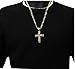Ularmo 2015 New Hot Fashion Sharp Sides Rhinestone Cross Pendant Hip-hop Cuban Necklace Chain