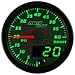 MaxTow Double Vision 60 PSI Turbo Boost Gauge Kit - Includes Electronic Pressure Sensor - White Gauge Face - Green LED Illuminated Dial - Analog & Digital Readouts - for Diesel Trucks - 2-1/16