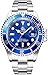 REGINALD Men's Luminous Watch Rotatable Bezel Sapphire Glass Blue Dial Stainless Steel Quartz Watches 40M