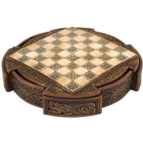 Isle Of Lewis Compact Celtic Chess Set 9 Inches