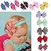 FEITONG 10PC Cute Flower Toddlers Baby Headband Hairband Wave Point Bowknot Photography