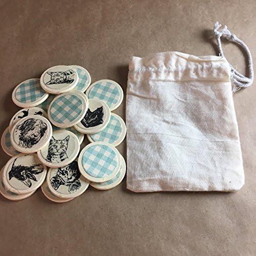 Hand Made wooden matching game "memory" Cats and Dogs