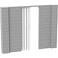 EverBlock 9’ x 7’ Wall Kit with Accordion Door | 3’ x 7’ Doorway | Modular Building Blocks | Wall Display System | Room Divider & Partition | Connect & Reuse | Light Gray