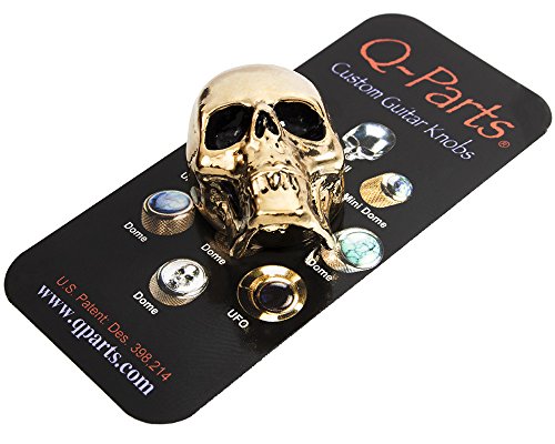 Q-Parts Jumbo Skull II guitar knob, Gold