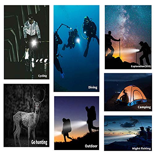 SHOOT Diving Light Super Bright Waterproof 30m Fishing LED Fill for GoPro HERO8/7 Black Silver White/6/5/5S/4/4S and Other Action Camera Waterproof Digital Camera,1200mAh Built-in Rechargeable Battery
