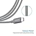 USB Type C Cable, Nekteck Nylon Braided USB-C to USB Type A Male Data & Charging Cord 56k ohm Resistor 6.6ft for for MacBook 12 Inch, Galaxy S9/ S9 Plus, Note8/ LG G6, Pixel3 2/XL,OnePlus 6 Grey