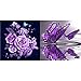 Hestya 2 Pieces Full Diamond Painting Rhinestone Painting Flowers Butterfly DIY Kit Supplies for Art Craft Home Decorations, 12 by 12 inch