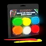 Glominex AR698 Glow in the Dark Body Paint Clamshell Pack - Assorted