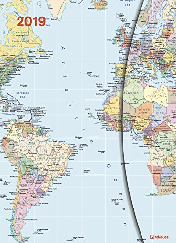 R.E.A.D 2019 World Maps Diary - teNeues Large Magneto Diary - 16 x 22 cm (English, German, French, Italian a [P.P.T]