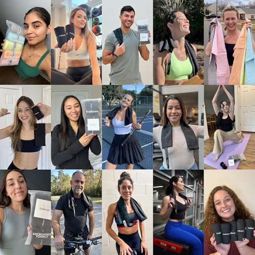 Toallas de Microfibra para Entrenamiento - Secado Rápido, Alta Absorción, Sin Olores, para Hombres y Mujeres - Toalla Deportiva para Sudor de Gimnasio, Hot Yoga, Tenis, Correr, Set de 5 Tonos Pastel