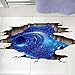 CNUSER Galaxy Planet Space Murals Wall Decal - Creative 3D Cosmic Milky Way Floor/Ceiling/Window Removable Wall Stickers Self-Adhesive Wallpaper Decor for Home