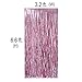 Metallic Tinsel Foil Fringe Curtains 3.2 ft x 6.6 ft Baby Shower Gender Reveals Party Decoration Party Photo Backdrop (Pink/Blue)