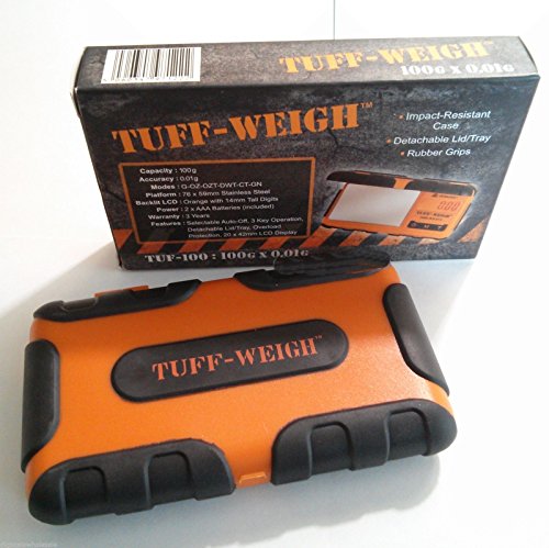 Mini LCD Digital ScaleDigital Pocket Scale 100g x 0.01g Weigh Rubber Grip Protection TUF-100 electronic scales