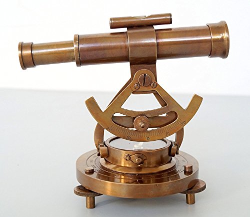 Antique Vintage Brass Theodolite Alidade Telescope Compass Instrument Gift Item D - Thumbnail 3
