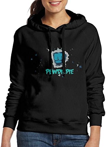 Jeekluo Womens Pewdiepie Fist Hoodies Black
