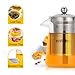 Glass Teapot - Tea Maker Tea Infuser, 304 Stainless Steel Infuser & Germany Clear Glass. Borosilicate Glass Tea Pot with Infuser for Blooming and Leaf Tea. 27 Ounce / 800 Milliliter as Teakettle