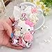 iPhone 7 Plus Rhinestone Case,iPhone 7 Plus Crystal Diamond Case,3D Handmade Luxury Sparkle Bling Diamond Crystal Rhinestone Clear Hard Back Phone Case Cover For iPhone 7 Plus,Kitty Cat Cartoon