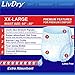 LivDry Adult XXL Incontinence Underwear, Extra Comfort Absorbency, Leak Protection, XX-Large, 48-Pack